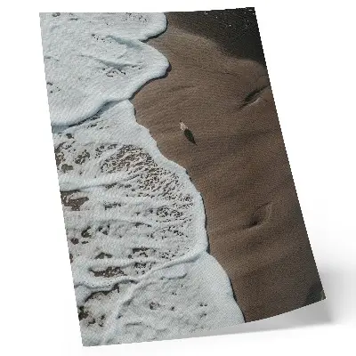 Leinwand-Kunstdruck entspannender Strand mit Sand und Möwenwellen