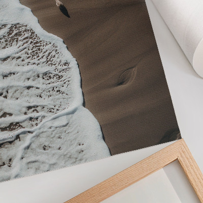 Kunstdruck leinwand Entspannender Strand, Sand, Möwenwellen