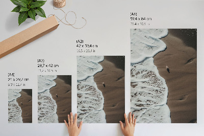Kunstdruck leinwand Entspannender Strand, Sand, Möwenwellen