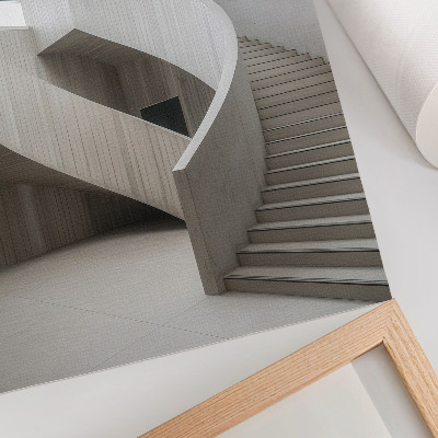 Wandposter Moderne Wendeltreppe in einem eleganten Interieur