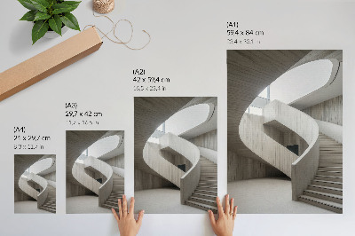 Wandposter Moderne Wendeltreppe in einem eleganten Interieur
