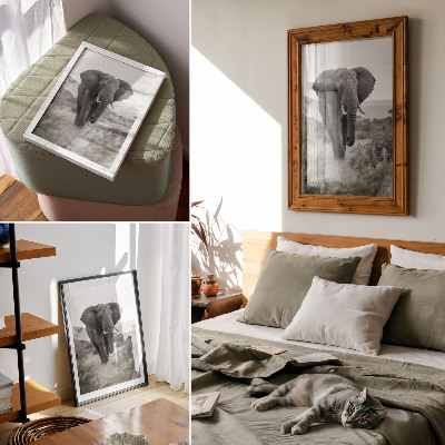 Poster Ein großer Elefant vor natürlichem Hintergrund