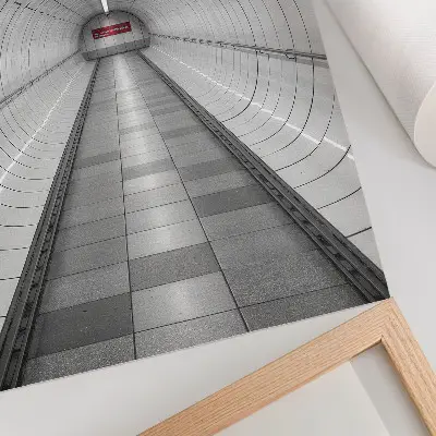 Futuristische moderne Deckenbeleuchtung als Kunstdruck auf Leinwand