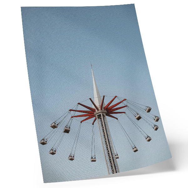 Poster Turm mit Karussell-Dynamik, Minimalismus