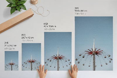 Poster Turm mit Karussell-Dynamik, Minimalismus