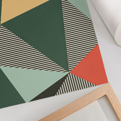 Kunstdruck leinwand Verschiedene Dreiecke und Streifen in kräftigen Farben