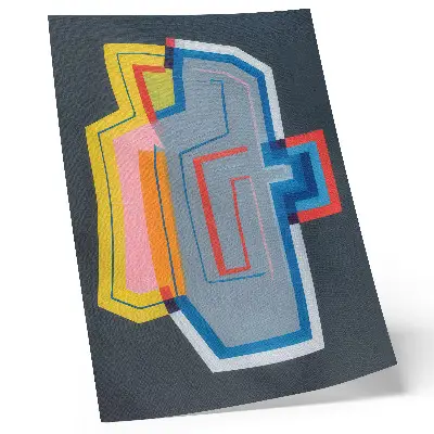 Poster abstrakte Formen mit dynamischen Farben und moderner Optik
