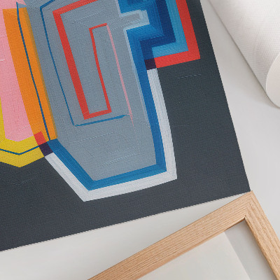 Poster Abstrakte Formen, dynamische Farben, Modernität
