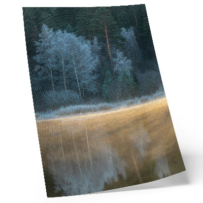 Kunstdruck leinwand Ein stiller Wald über der Wasseroberfläche, eine mystische Aura