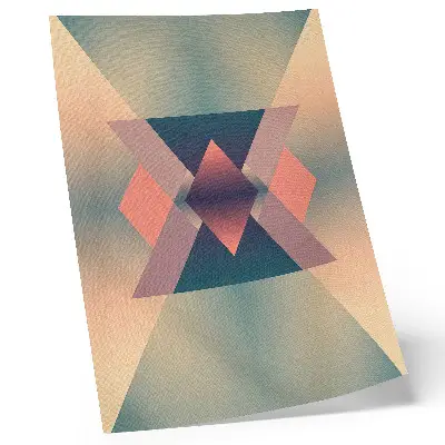 Wandposter mit geometrischen Formen in eleganten Pastellfarben