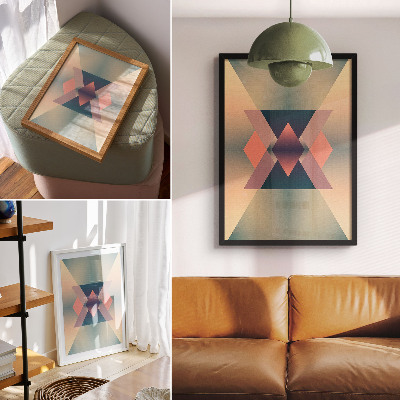 Wandposter Geometrische Formen, Pastellfarben, Eleganz