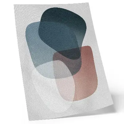 Poster ineinandergreifende Formen in elegantem Minimalismus