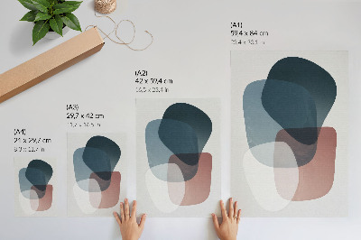 Poster Ineinandergreifende Formen, Eleganz, Minimalismus