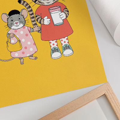 Wandposter Farbset „Katze und Maus“ und Märchenfiguren
