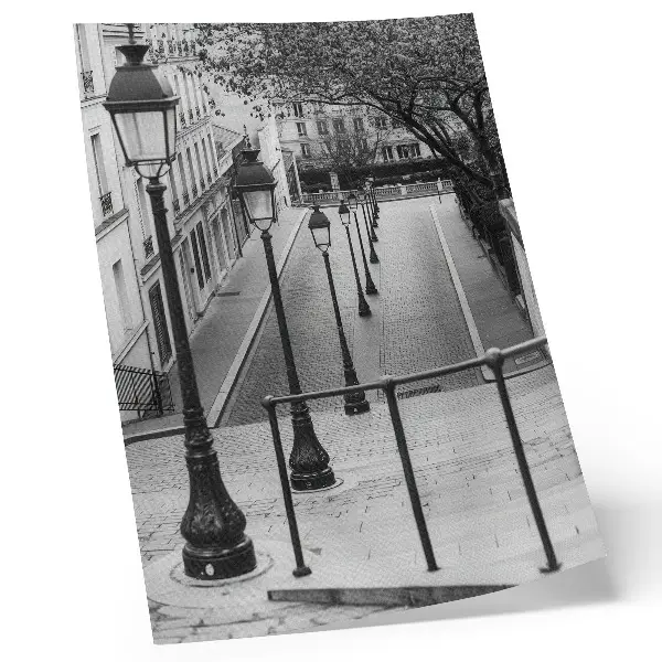 Wandposter charmante Laternen in einer wunderschönen Architektur einer Gasse