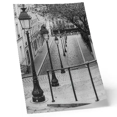 Wandposter charmante Laternen in einer wunderschönen Architektur einer Gasse