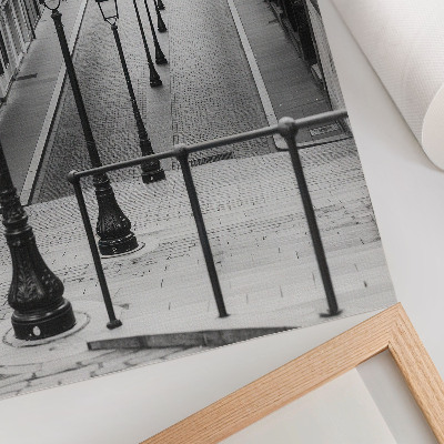 Wandposter Charmante Laternen, wunderschöne Architektur, Straße