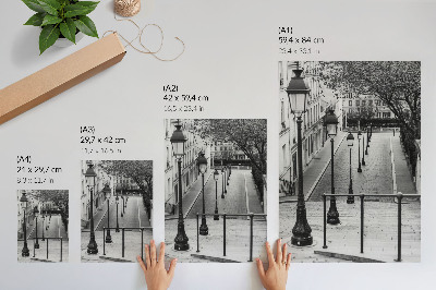 Wandposter Charmante Laternen, wunderschöne Architektur, Straße