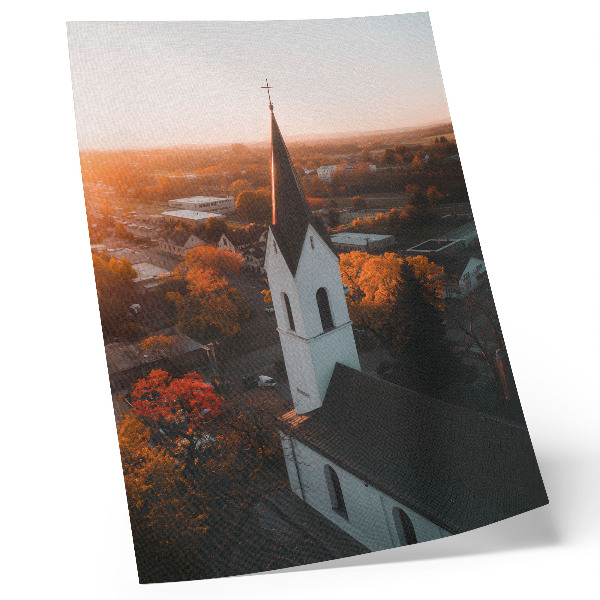 Poster Herbstklima, Stadt, Sonnenuntergang, Harmonie