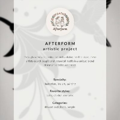 Kunstdruck leinwand Symmetrische Blüten und Blätter auf hellem Hintergrund