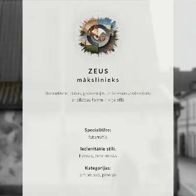 Wandposter mit Motiv von Straße, Mietshäusern, Blumen und Fahrrad in Schwarzweiß