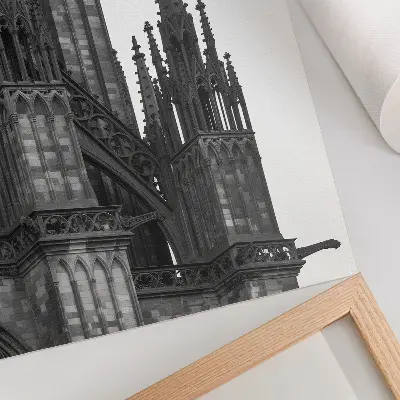 Poster kunstvoll verzierte gotische Architektur mit Kontrasten