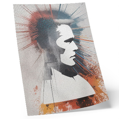 Kunstdruck leinwand Gesichtsprofil, dynamische Linien, modern
