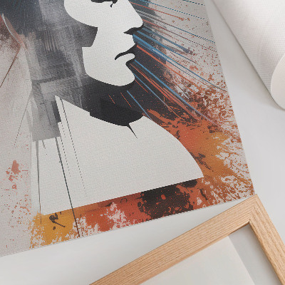 Kunstdruck leinwand Gesichtsprofil, dynamische Linien, modern