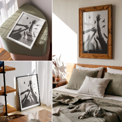 Wandposter Hände hoch, minimalistischer Stil