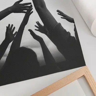 Wandposter Hände hoch im minimalistischen Stil