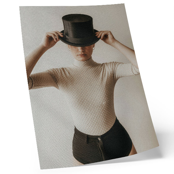 Wandposter Retro-Eleganz, Zylinder, subtiler Minimalismus