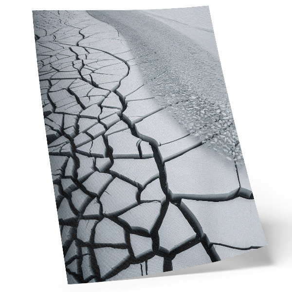Wandposter Eisige Risslinien, harmonische Winterschönheit