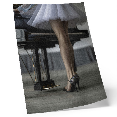 Poster Ballerina am Klavier, Eleganz und Zartheit
