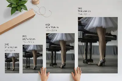 Poster Ballerina am Klavier Eleganz und Zartheit