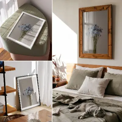 Wandposter mit einer einzigartigen Blumenkomposition für ein modernes Interieur