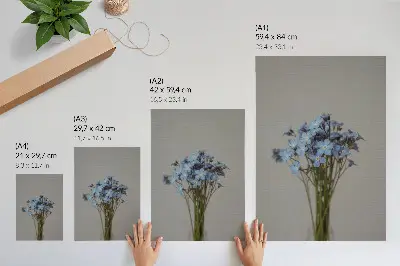 Wandposter mit einer einzigartigen Blumenkomposition für ein modernes Interieur