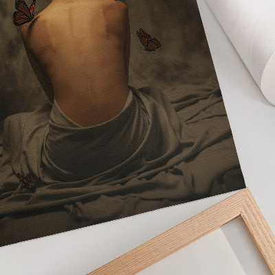 Kunstdruck leinwand Schmetterlinge verleihen zarten Akzenten Eleganz und Frieden
