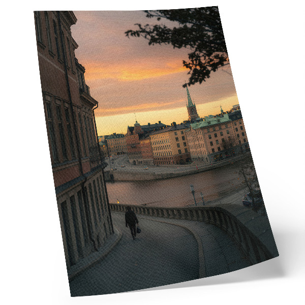 Wandposter Historische Gebäude, Abend, friedliche Atmosphäre
