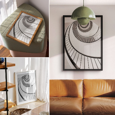 Poster Wendeltreppe – faszinierende geometrische Eleganz