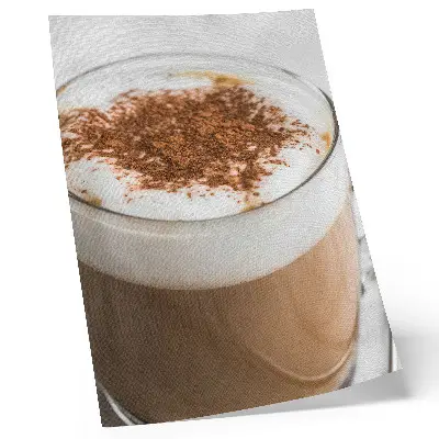 Leinwand-Kunstdruck Kaffee mit Schaum in warmen Farben für eine harmonische Atmosphäre