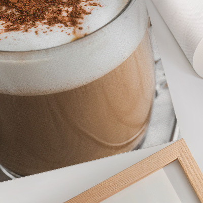 Kunstdruck leinwand Kaffee mit Schaum, warme Farben, Harmonie