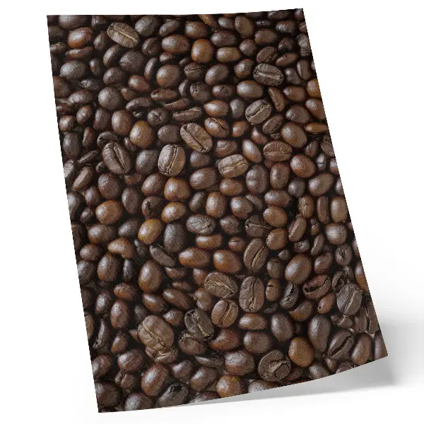 Wandposter Kaffeebohnen mit brauner Textur