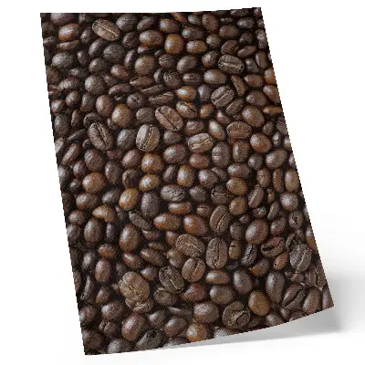 Wandposter Kaffeebohnen mit brauner Textur