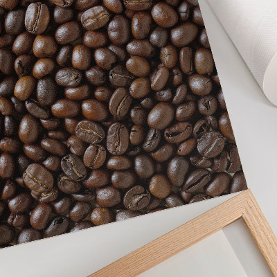 Wandposter Kaffeebohnen, braune Textur