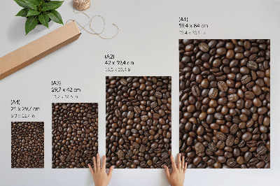 Wandposter Kaffeebohnen, braune Textur
