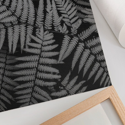 Kunstdruck leinwand Sinnlicher Farn in Schwarz-Weiß, Symmetrie und Eleganz