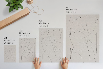 Wandposter Kreative Linien auf neutralem Hintergrund ohne Chaos