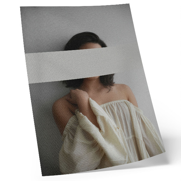 Kunstdruck leinwand Variable Balance zwischen weißem und beigem minimalistischem Stil