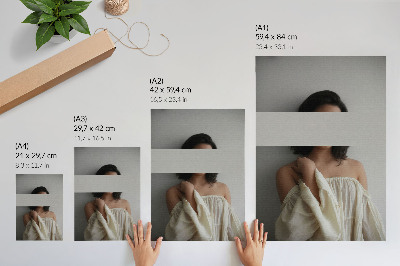 Kunstdruck leinwand Variable Balance zwischen weißem und beigem minimalistischem Stil