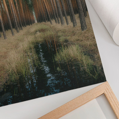 Poster Einfache Waldlandschaft, hoher Wald, Symmetrie